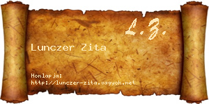 Lunczer Zita névjegykártya